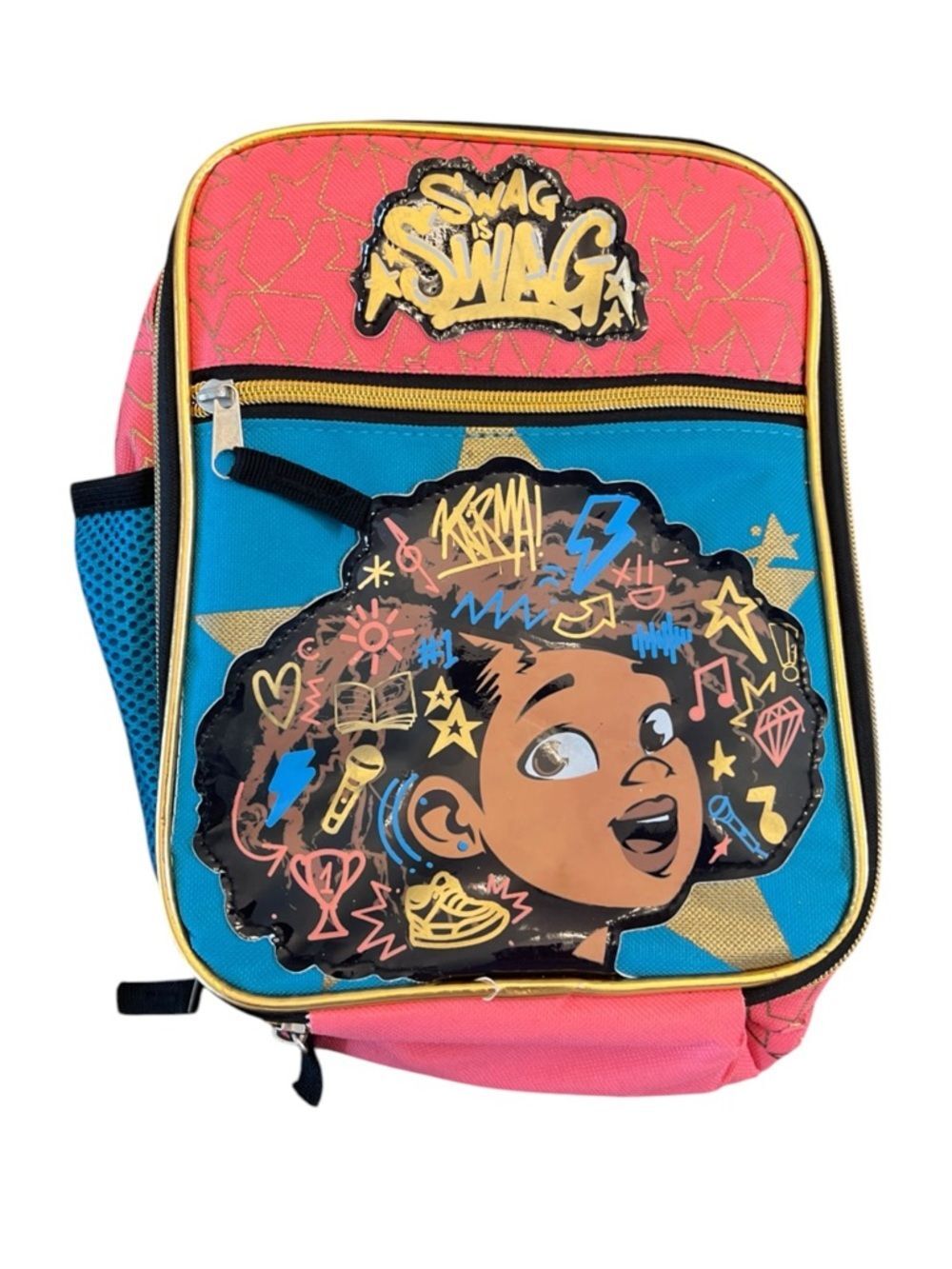 Karma's World Insulated Lunch Bag - Teal & Coral